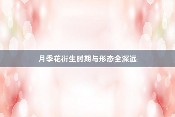 月季花衍生时期与形态全深远