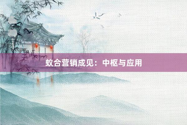 蚁合营销成见：中枢与应用